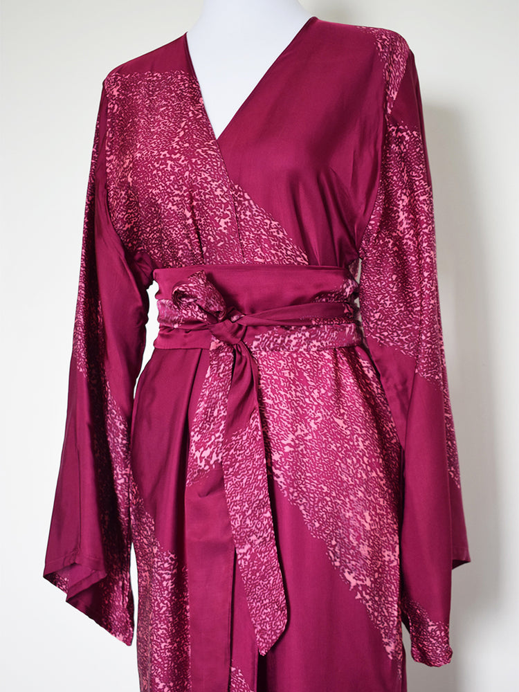 
                  
                    Canopy Long Silk Robe in Magenta
                  
                