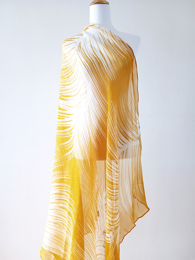 Plume Chiffon Shawl - Turmeric