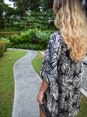 
                  
                    Palm Leaves Midi Silk Kaftan
                  
                