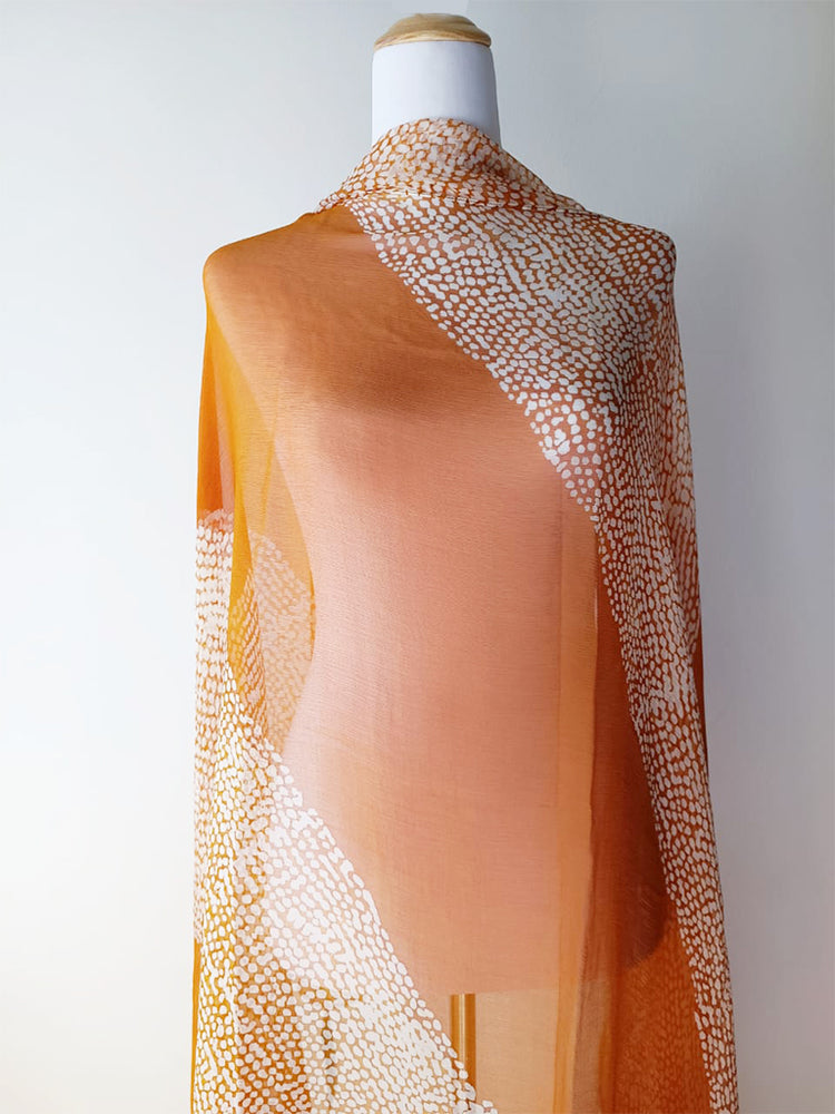 Gerimis Chiffon Shawl - Turmeric