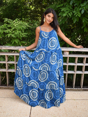 
                  
                    Matahari Blue Tiered Maxi Dress
                  
                