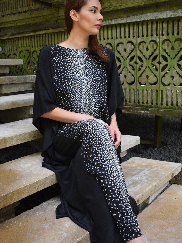 Stardust Crepe Silk Kaftan